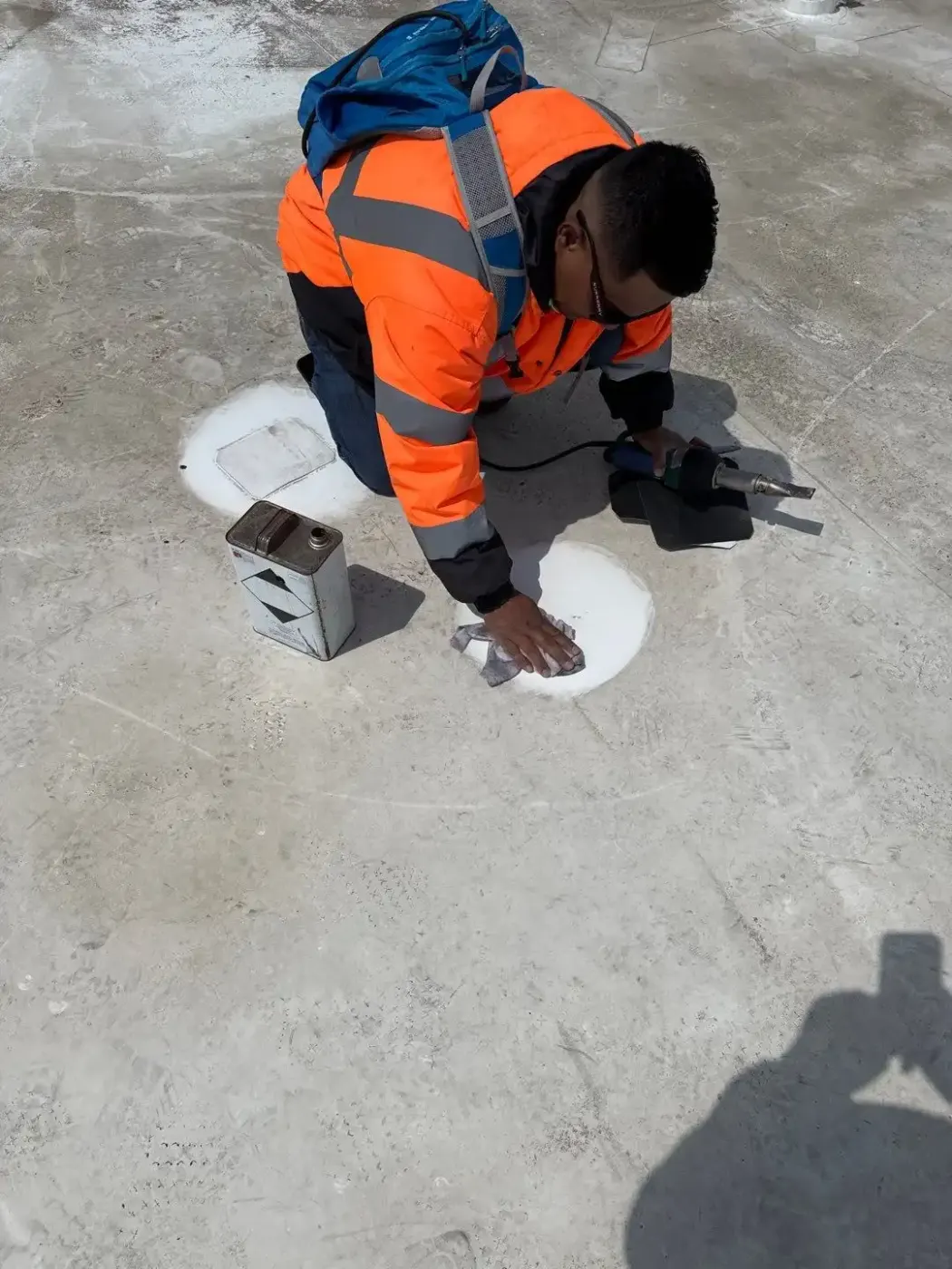 Commercial roof inspection documented in Covington